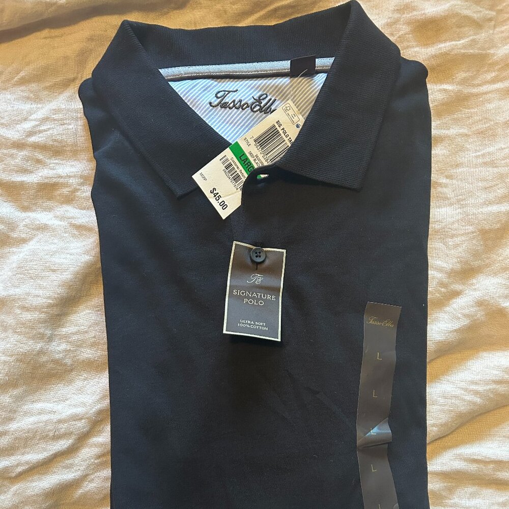 Tasso Elba Signature Polo Black (NWT)